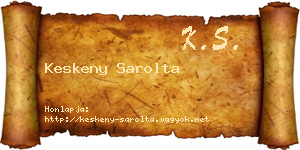 Keskeny Sarolta névjegykártya